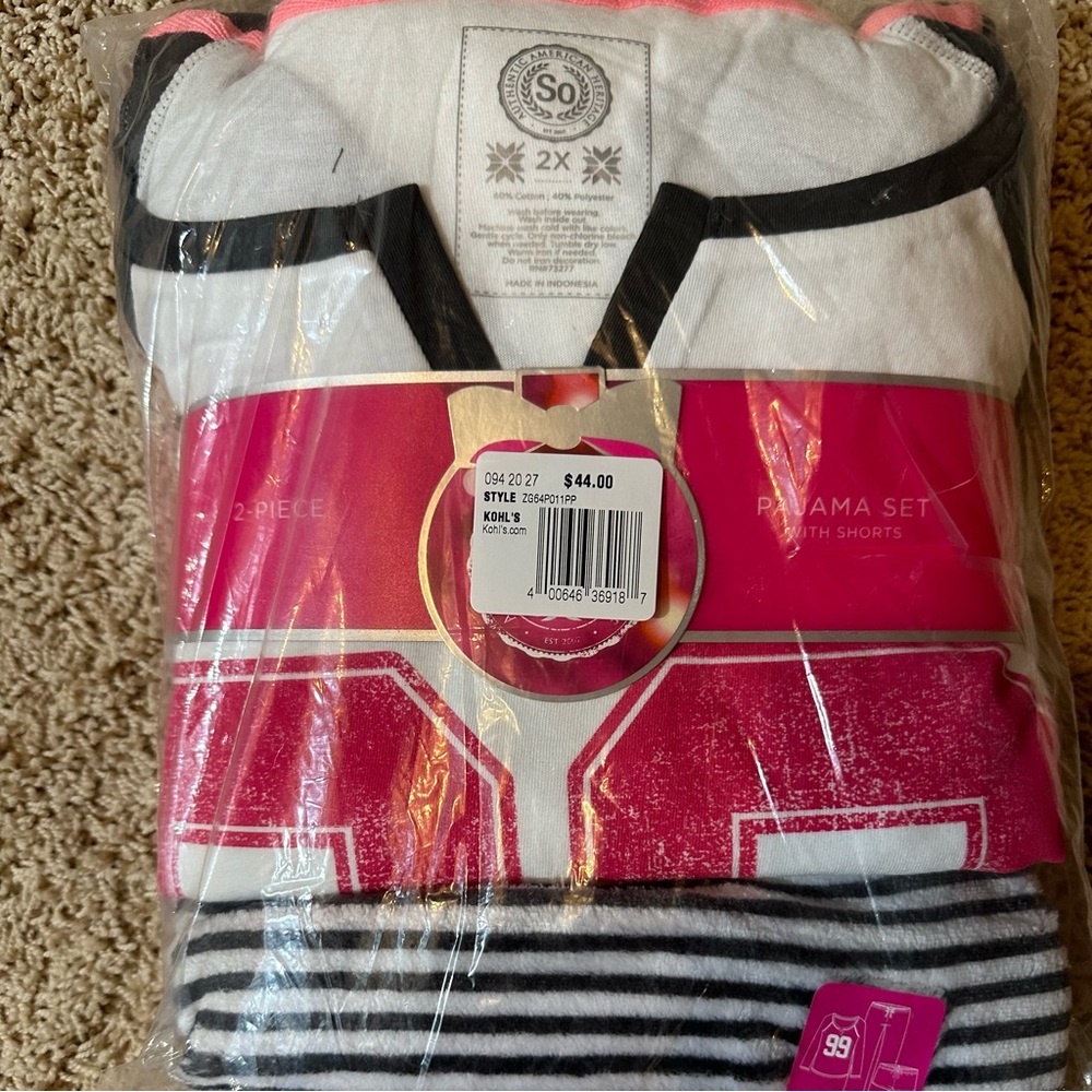 Pajama Set with Shorts- NIP